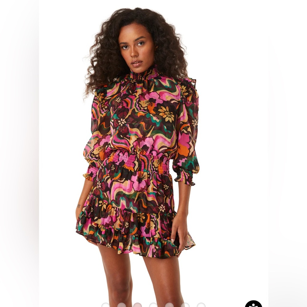 MISA LOS ANGELOS FLORAL MINI DRESS